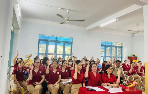 Trường mầm non Ngô Thời Nhiệm tổ chức Hội nghị người lao động năm học 2023 - 2024