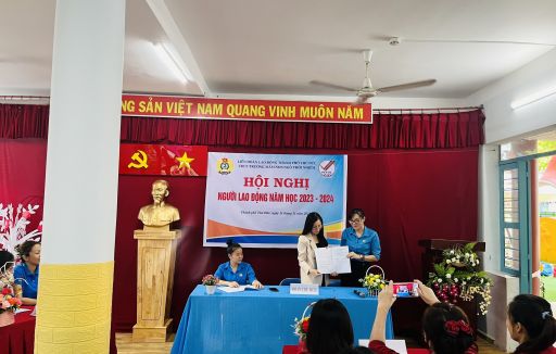 Trường mầm non Ngô Thời Nhiệm tổ chức Hội nghị người lao động năm học 2023 - 2024