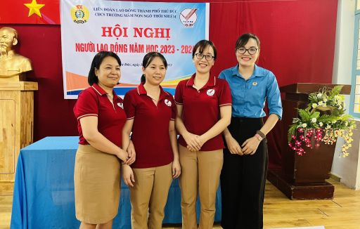 Trường mầm non Ngô Thời Nhiệm tổ chức Hội nghị người lao động năm học 2023 - 2024