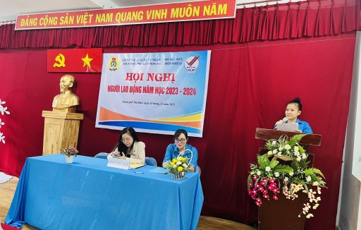 Trường mầm non Ngô Thời Nhiệm tổ chức Hội nghị người lao động năm học 2023 - 2024