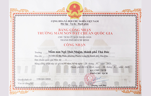 Đạt chuẩn quốc gia Mức độ 1