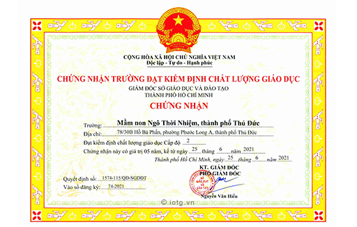 Đạt kiểm định chất lượng giáo dục cấp độ 2